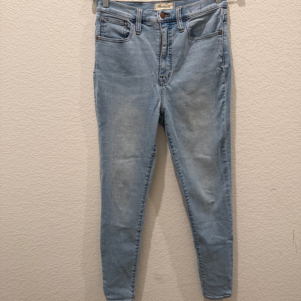 Madewell 11 Roadtripper High Rise Skinny Jeans Light Wash Blue Size 28